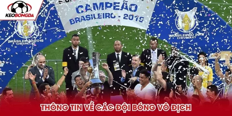 Thông tin về các đội bóng và số lần vô địch